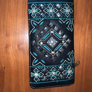 Montana west turquoise bling wallet